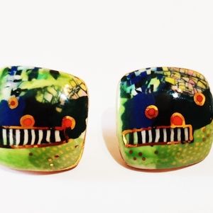 Vintage Cynthia Chuang Jewelry 10 stud earrings